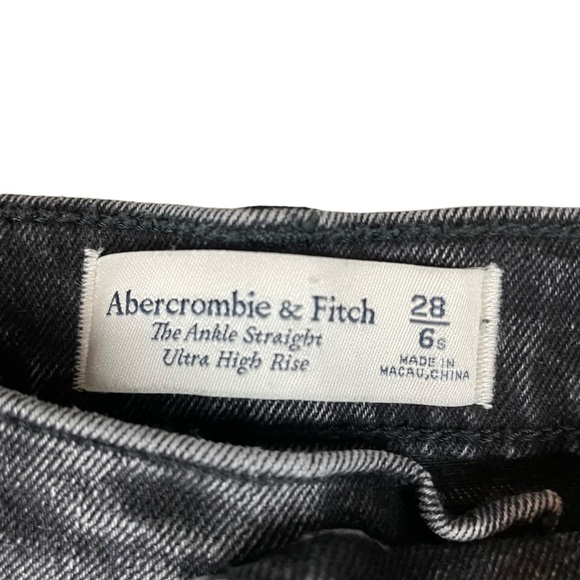 Abercrombie & Fitch Grey Ankle Straight Ultra High-Rise Jeans size 6 Short - Picture 5 of 9